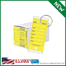 Donkey Key Tags, Laminated Self-Protecting 250 Tags Per Box with Metal Rings