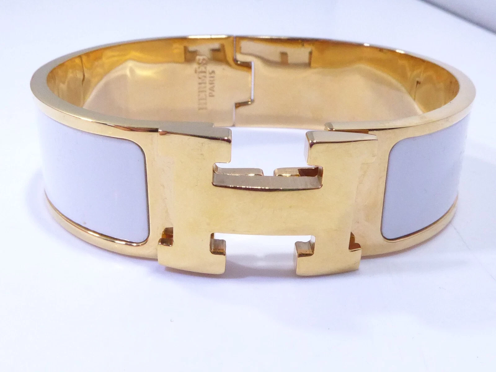 HERMÈS BRACCIALE HERMES BIANCO CLIC CLAC H