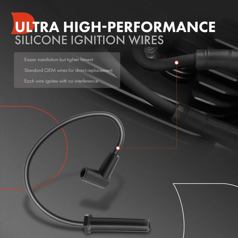 Juego de 6 cables de bujías para Chevy Impala 2000-2005 Malibu Buick Century Pontiac Foto 3 de 4