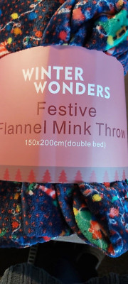 Winterwunder Weihnachten festliche Flanell Nerz Überwürfe - doppelt 150 cm x 200 cm