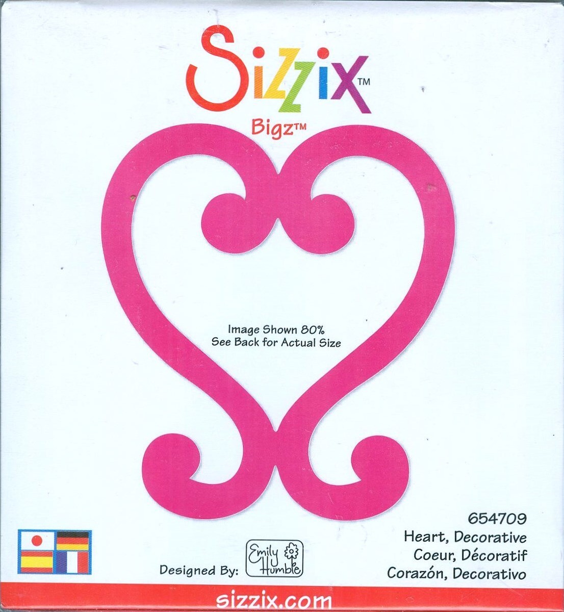 だいず Sizzix Bigz Die, Heart, Decorative, scrapbook Sizzix 654709 | eBay
