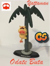 Odate Buta Yattaman Figure Maiale Su Palma Maialino Porta Fortuna Drombo in Box