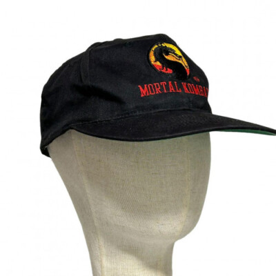 Mortal Kombat baseball cap Vintage 1992 Snapback black USED Mortal Kombat baseball cap Vintage 1992 Snapback black USED