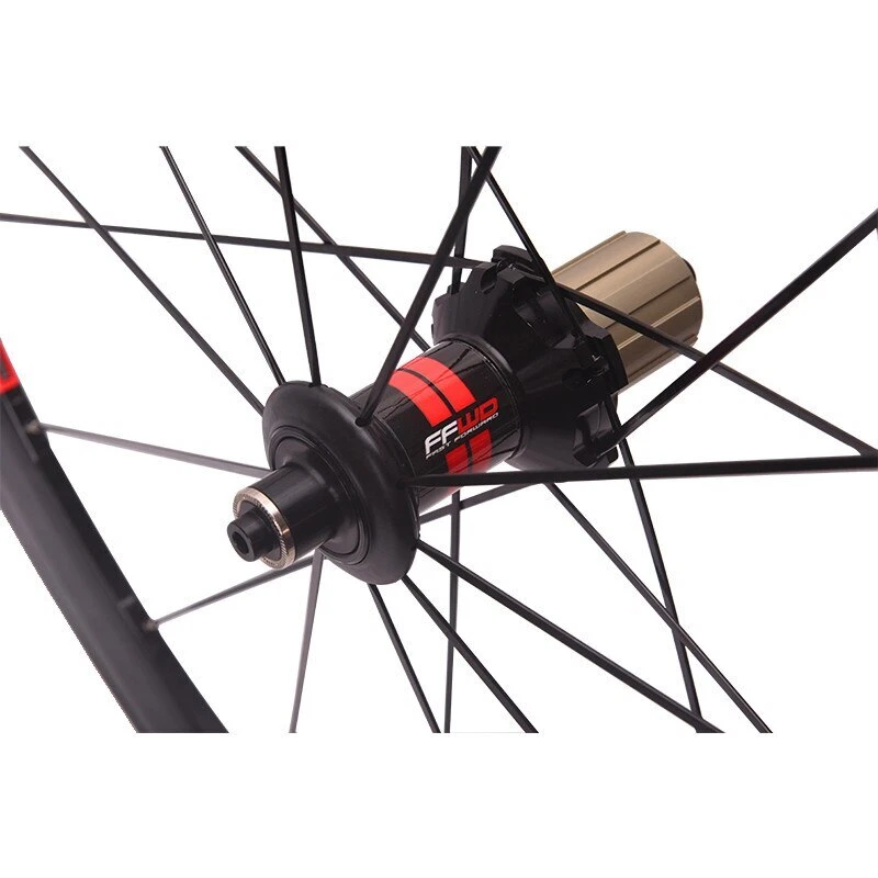 700C 30/40/50mm Bicycle Wheelset Road Bike Thru Axle V Brake Disc Brake Wheels - Image 4 of 4