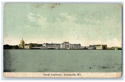 1911 Naval Academy Campus Building Distance View Annapolis Maryland MD Postcard