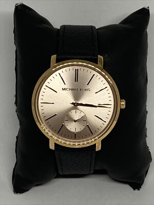 Michael Kors Jaryn MK3501 Women's Black Leather Analog Dial