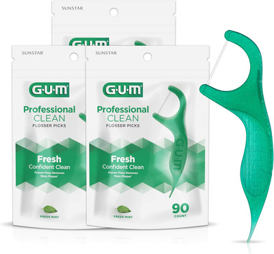 Professional Clean Floss Picks - Extra Strong Shred-Resistant Floss, Easy Grip H