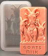 GOAT SILICONE MOLD  for soap making and other crafts GOAT MILK