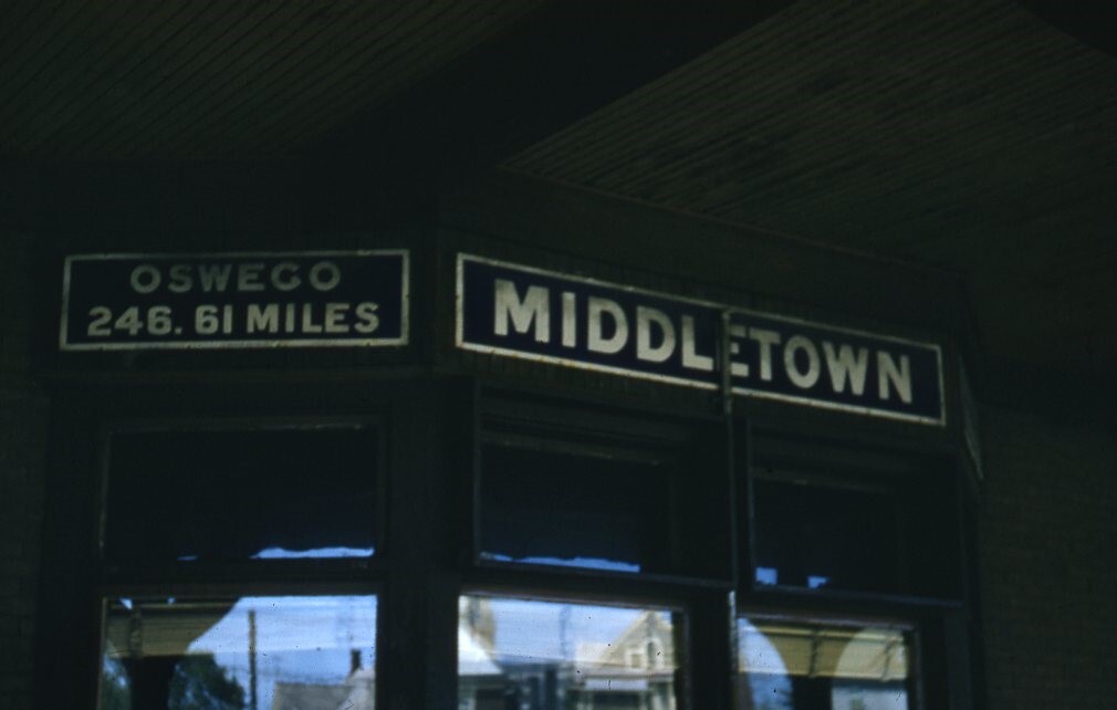 NYO&W Railroad Train Station Depot MIDDLETOWN NY Original 1957 Photo
