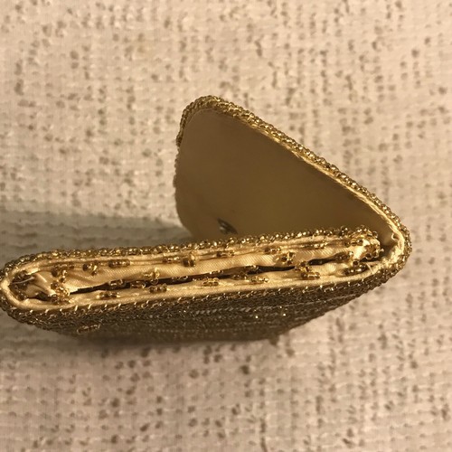 Vintage 60s Clutch Purse Bronze Beading - Picture 6 of 6