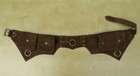 Suede Leather Steampunk Utility Belt -Festival Hippie PsyTrance Style - Ring