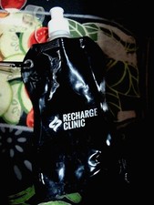 RECHARGE COLLAPSIBLE REUSABLE WATER BOTTLE CARBINER ATTACH TO BELT 500 ML NEW