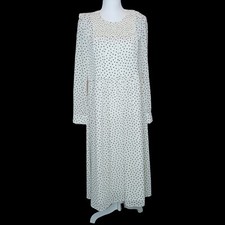 Madewell Smocked Ruffle-Shoulder Sheer Midi Dress in Inkbrush Dots Small Cottage