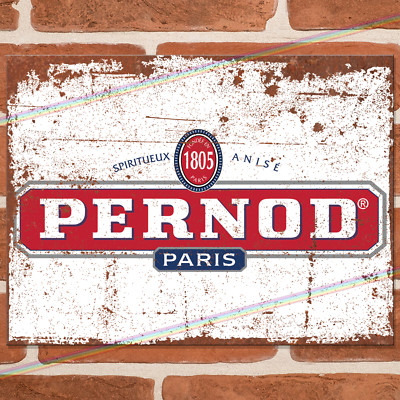 PERNOD Blechschilder Man Cave Pub Wand Schuppen Garage Bar Alkohol Poster Blechschild UK