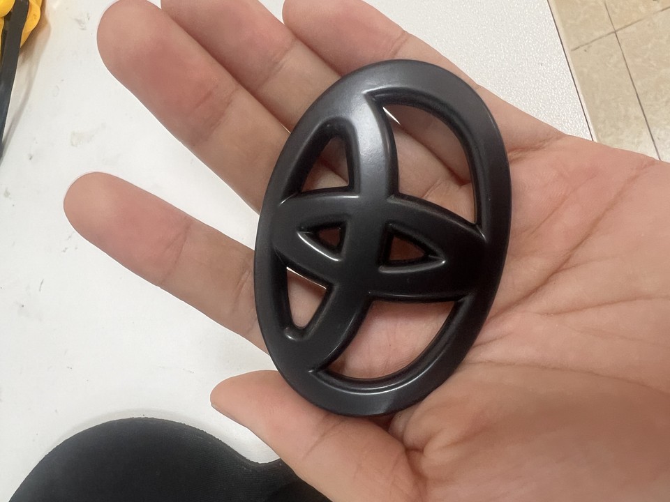 MATT BLACK Toyota Steering Wheel Emblem Overlay Tundra 4Runner
