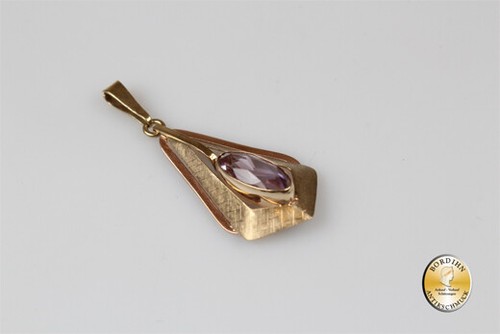 Colgante; 8K Oro, con Amatista - Imagen 3 de 6