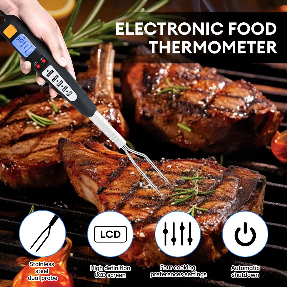 Digital Meat Thermometer Temperature Double Probe Cooking BBQ Turkey -50℃~150℃