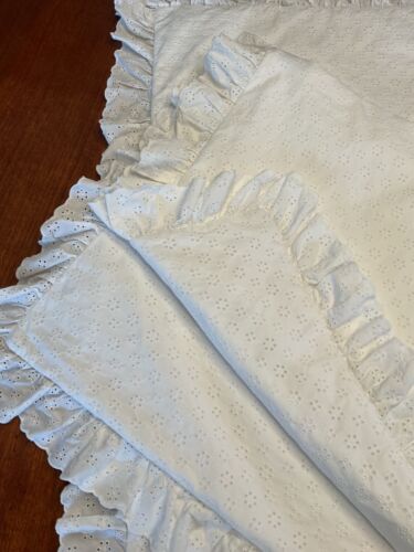 2 Ralph Lauren Cottage Hill Eyelet Embroidery King Shams French Country (2) - Picture 11 of 13