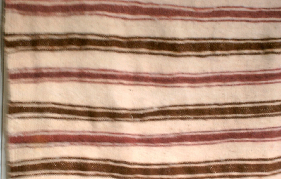 Moroccan Handmade Beni Ourain Rug 5.1x3.10 Stripped Wool Vintage Rug Rare - Image 4 of 4