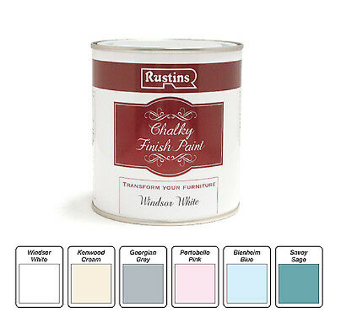 Rustins Quick Dry Chalky Finish Matt Furniture Paint All Colours 250ML ...