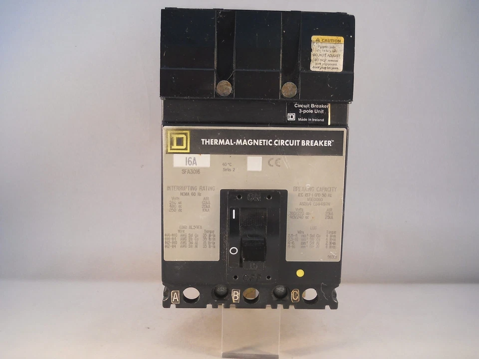 Square D MCCB 16 Amp Triple Pole 3 Phase 16A Series 2 i-Line Breaker SFA3016 - Image 2 of 4