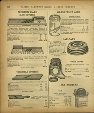 1917 PAPER AD Flint Glass Double Seal Fruit Jar Mason's Zinc Lid White Crown