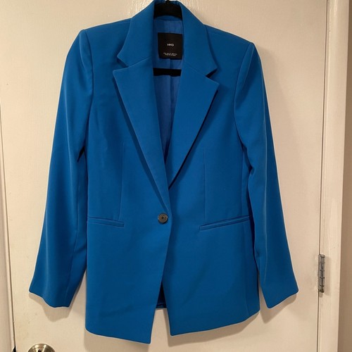 MNG MANGO Conjunto Chaqueta Blazer Pantalones Un Botón Un Botón Azul Talla XS - Imagen 2 de 16