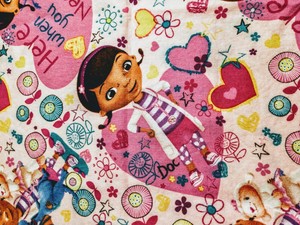Doc McStuffins Cotton Fabric Here When You Need Me 1/2 Yd 