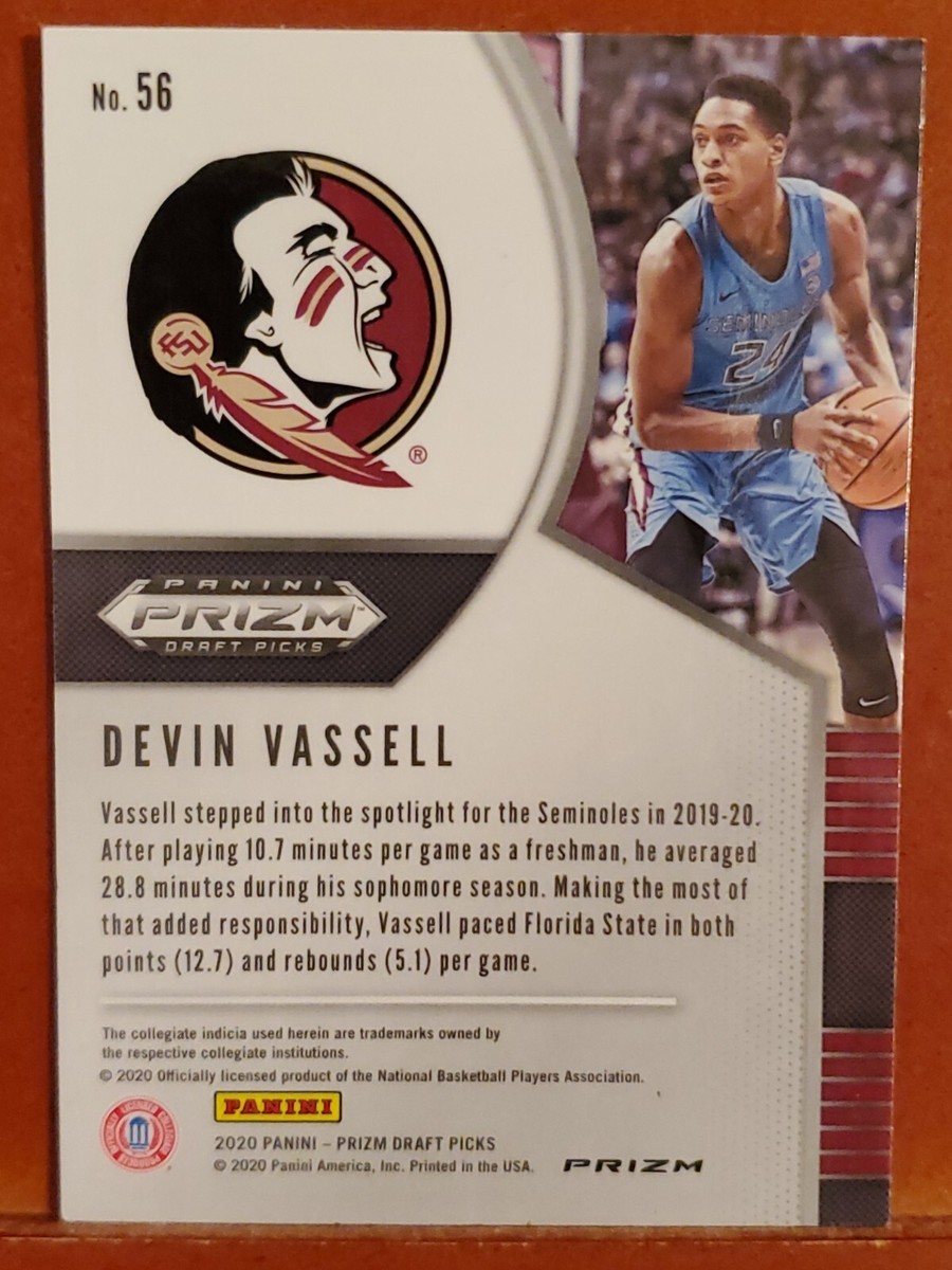 2020-21 Panini Prizm Draft Picks Red Ice #56 Devin Vassell FLORIDA