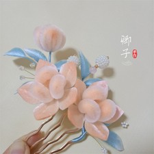 Chinese Velvet Flower Handmade Hair Comb Hair Clip Hairpin Hanfu Head Accessorie