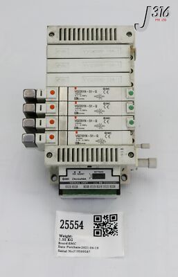 25554 SMC 7 Schlitz Solenoid Manf W/1X VQ2101N-51-Q, 3X VQ2201N-51-Q