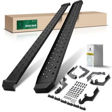 6.5 Inch Textured Black Steel Sidestepbars For Ford Ranger 2019-2024 Crew Cab