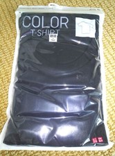 UNIQLO Men's Packaged COLOR Crew Neck SS Cotton Blend T-Shirt SMALL Black NIP 
