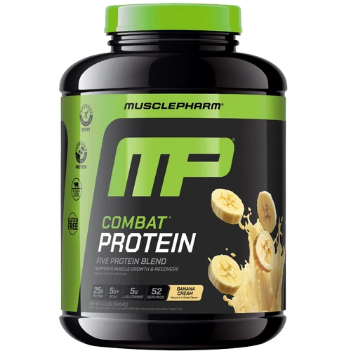 MusclePharm Combat Protein Powder - 4 lb, 52 Servings, Banana Cream