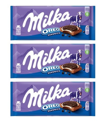 Milka Oreo Schokolade 3x 92g - Schokoladentafel mit Schoko Kekse & Vanillecreme