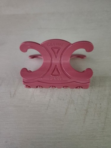 NEW Celine Large Triomphe Hair Claw Clip in Pastel Pink Acetate