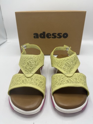 Adesso Leona Citrus Lime Light Green Walking Sandal Size 39 UK Women’s 6 Leather