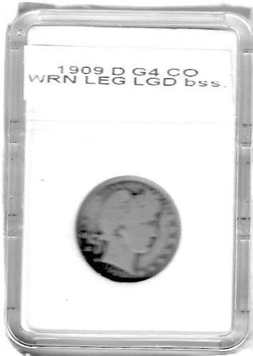 1909 d barber quarter worn