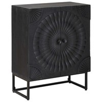 Sideboard Schwarz 55 X 30 X 70 Cm Sideboard Aufbewahrungsschrank Wohnzimmer MöBe
