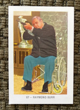 Ironside Raymond Burr in Wheelchair 1971 Galeria De Artistas Spanish TV Card