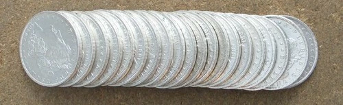 ORIGINAL ROLL 1882-P MORGAN SILVER DOLLARS..  CH/GEM BU