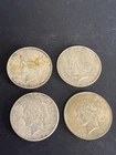 New Listing1922-1923 Peace Dollar Uncirculated Lot of 4 - Circulated 90% Silver US Coins