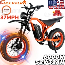 G20 PRO 20"Electric Dirt Bike Fat E-Bike 6000W 52V 32Ah All Terrain E-Motorcycle