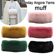 Women Hand Muff Fluffy Faux Fur Winter Fleece Lined Gloves Warmer Accessories
