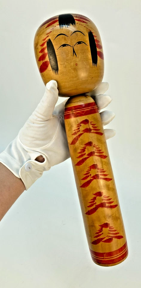 Japan Antique Kokeshi Doll Traditional Craft Wooden Vintage Ornament Handcrafted - Image 2 of 4