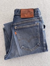 Levi  s Orange Tab Mom Jeans VTG Light Wash High Rise Tapered Leg RARE Patch