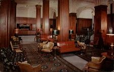 Penn Harris Hotel Harrisburg Pennsylvania ~ lobby ~ check-in desk ~ 1960s