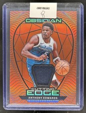 2023-24 Obsidian Anthony Edwards Cutting Edge Jersey Orange Flood #/99