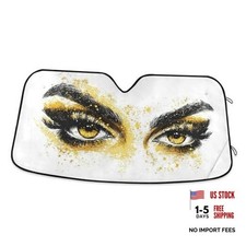 Womens Yellow Eyes Car Windshield Sunshades 55 inch  27.6 inch Multi 06