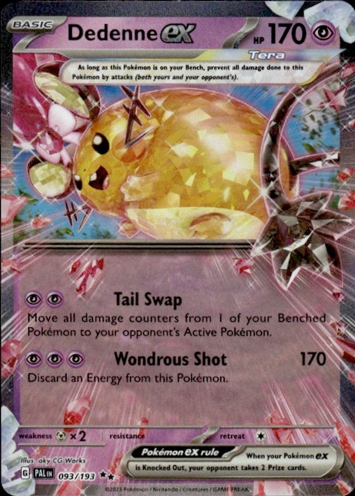 Pokemon Dedenne ex [PALHolofoil - 093/193]NM